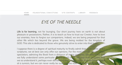 Desktop Screenshot of eyeoftheneedle.net